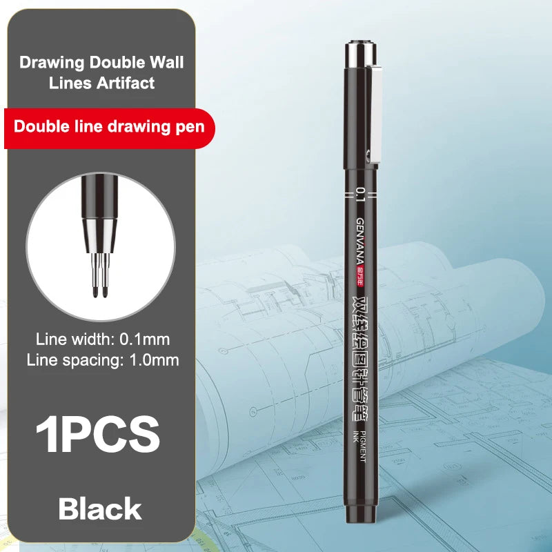 Double-line Gel Pen Essential Architectural Design Exams Note-taking Qme 0.1mm