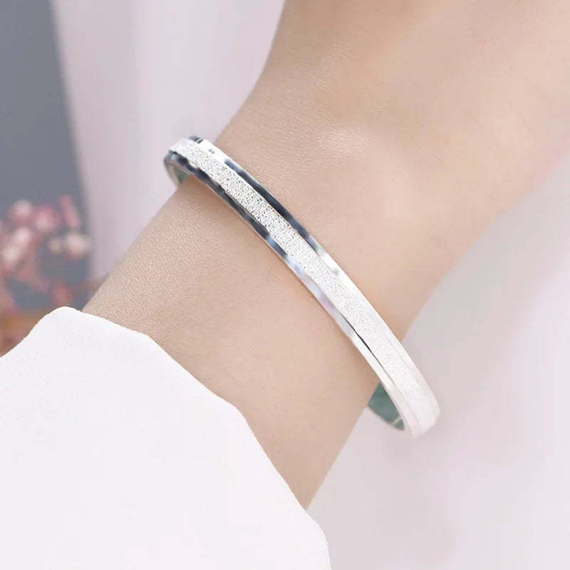 Original designer 925 sterling silver bracelets Bangle for women jewelry fashion party wedding Holiday gifts Qme Default Title