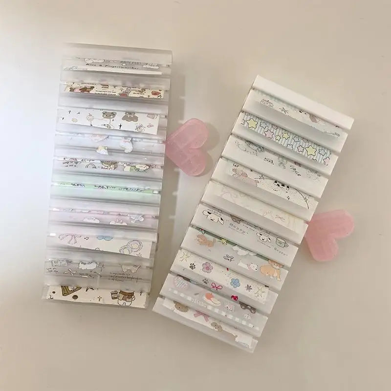 Portable Cartoon Nail Art Sticker Transfer Paper Storage Box Display Qme