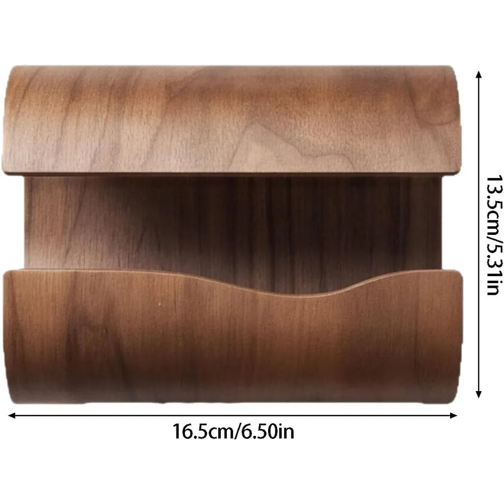 Natural Wood Tissue Box Organizer Napkin Holder Handcrafted Wooden Qme