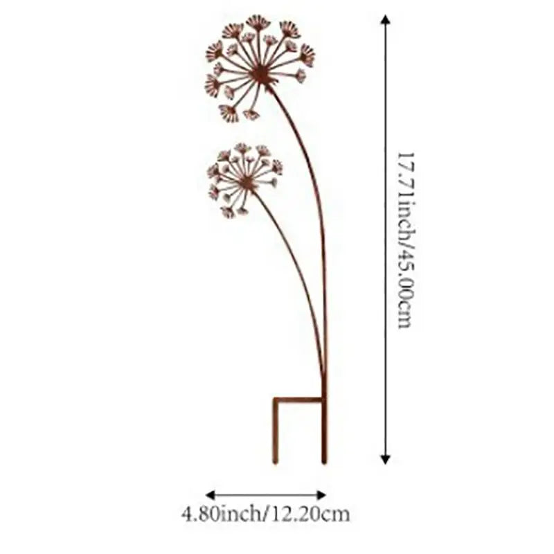 1 Patina Finish Outdoor Decor Rustic Metal Garden Stake Butterfly Qme E