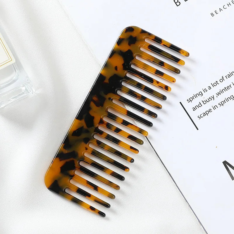 Wide Teeth Acetate Hair Combs Anti-static Massage Brush Hairdressing Qme 5 China Mainland