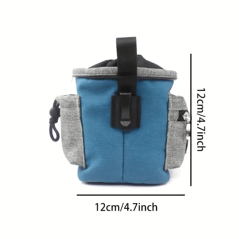 Pet color blocked snack bag training waist bag, multi-functional portable dog food waist bag Qme