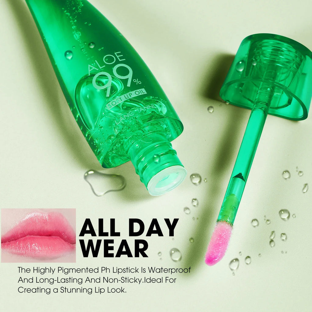 Natural Aloe Lipstick Lip Tint Long Lasting Waterproof Moisturizing Nourish Color Lip Gloss Changeable Color Lip Oil Lip Balm Qme