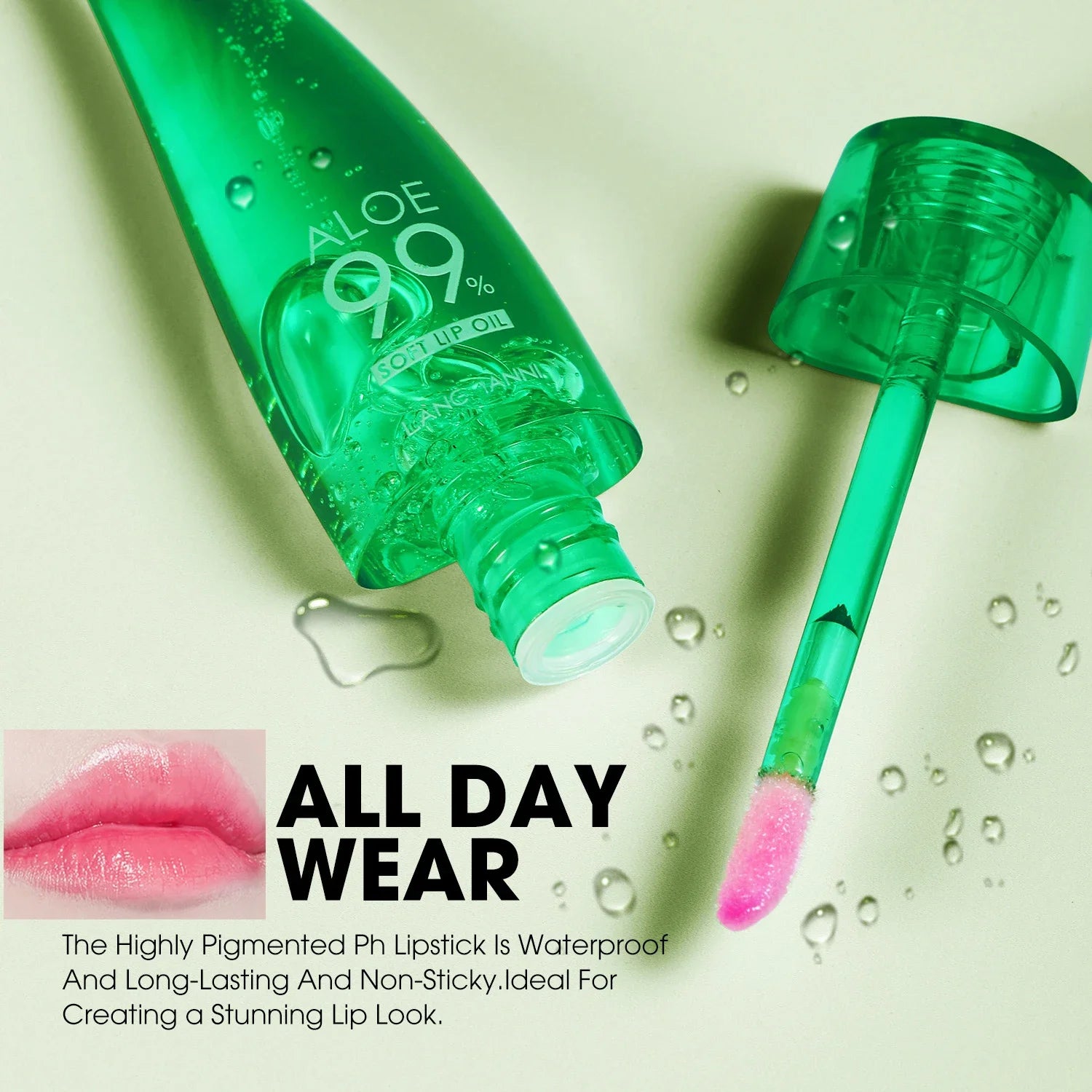 Natural Aloe Lipstick Lip Tint Long Lasting Waterproof Moisturizing Nourish Color Lip Gloss Changeable Color Lip Oil Lip Balm Qme