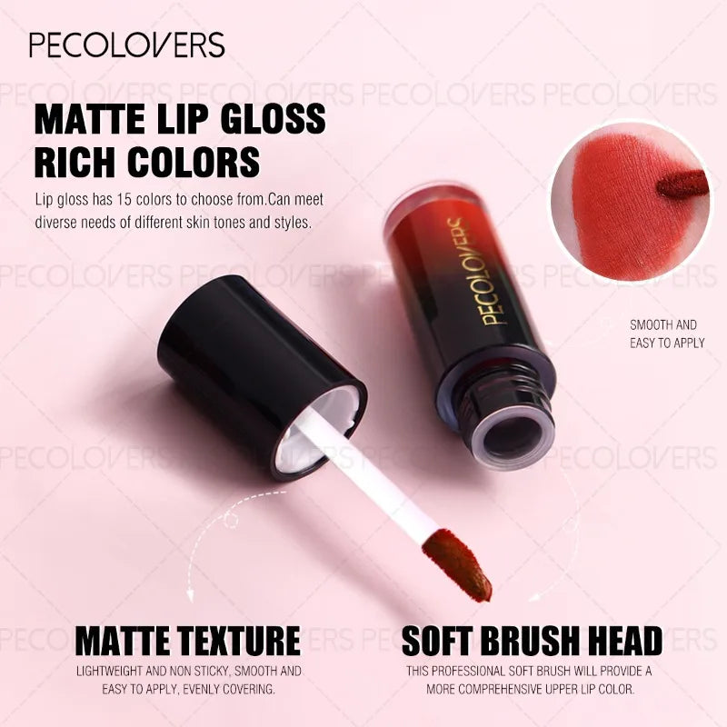 Black Tube Matte Lip Gloss Multi-color Selection Plump Lipstick Qme