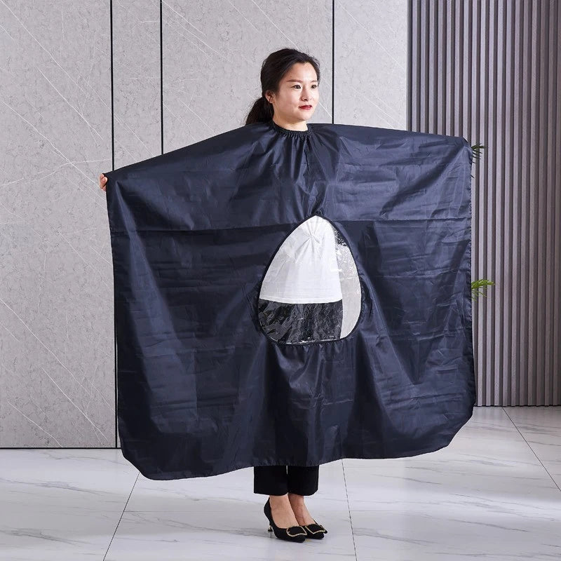 Salon Hairdressing Cape Barber Tool Shave Apron Haircut Cloak Qme Black