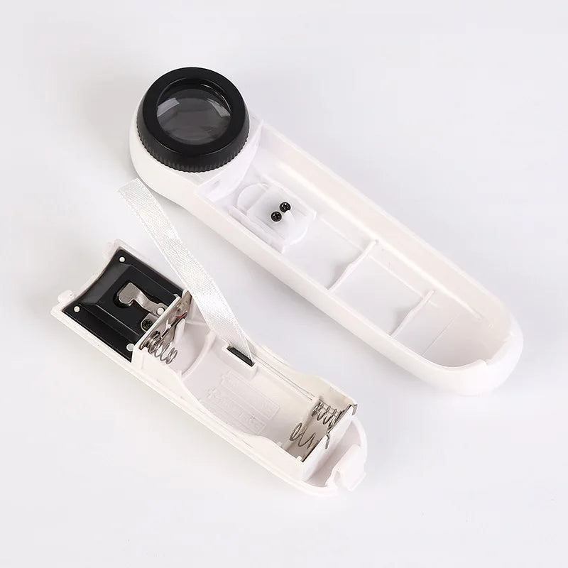 40x LED Light Magnifying Glass Loupe Handheld Microscope Magnifier Qme