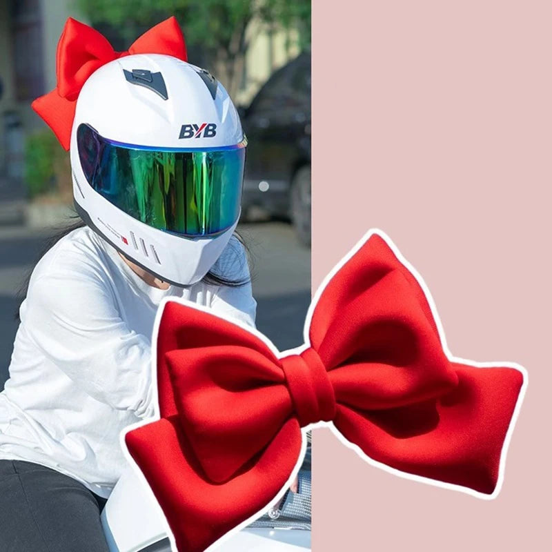 Electric Bike Helmet DIY Accessories Bowknot Suction Cup Girl Women Qme