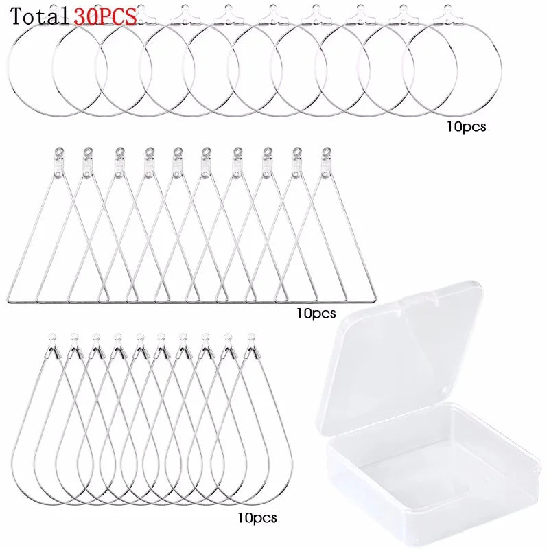 Alloy Accessories Jewelry Findings Set Earring Making Kit Lobster Clasp Open Jump Rings Repair Tools DIY Jewelry Making Supplies Qme 11