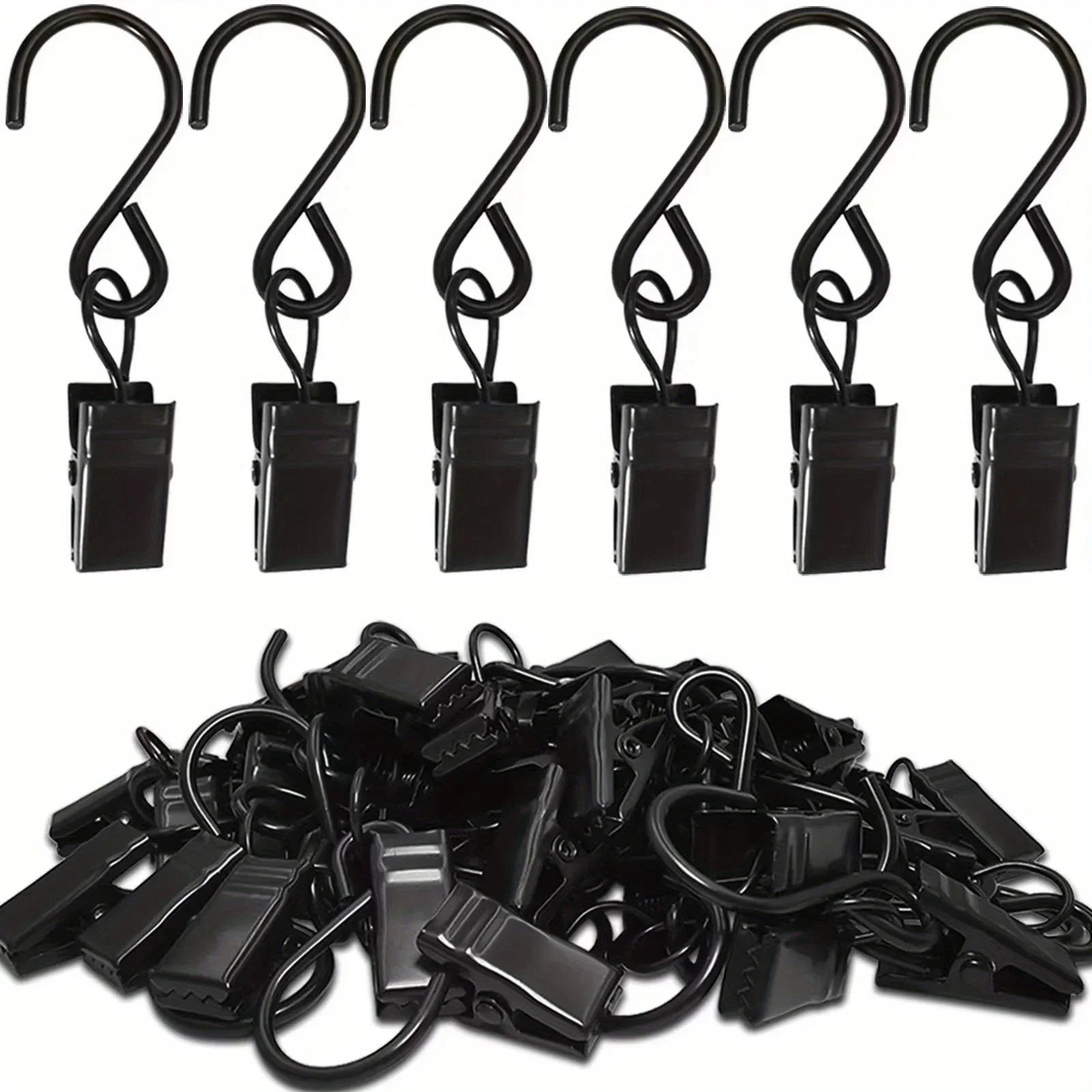 20pcs Of S-shaped Hooks for Curtains, Hangers for Draining Sinks And Camping Tents, Art And Craft Displays, Qme