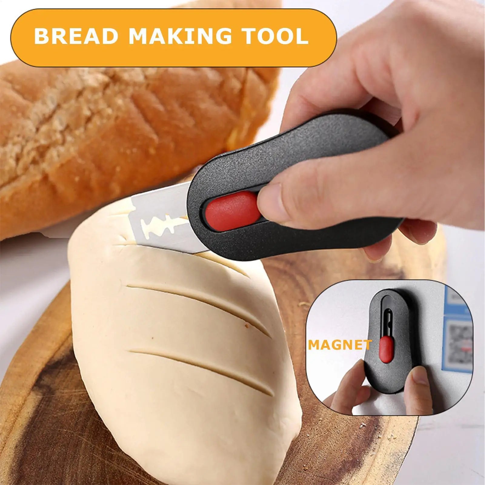 Baking Scoring Tool Magnetic Kitchen Cutting Baking Tool Bread Dough Scorer Lamp for Kitchen Home Apartment Farmhouse Holiday Qme
