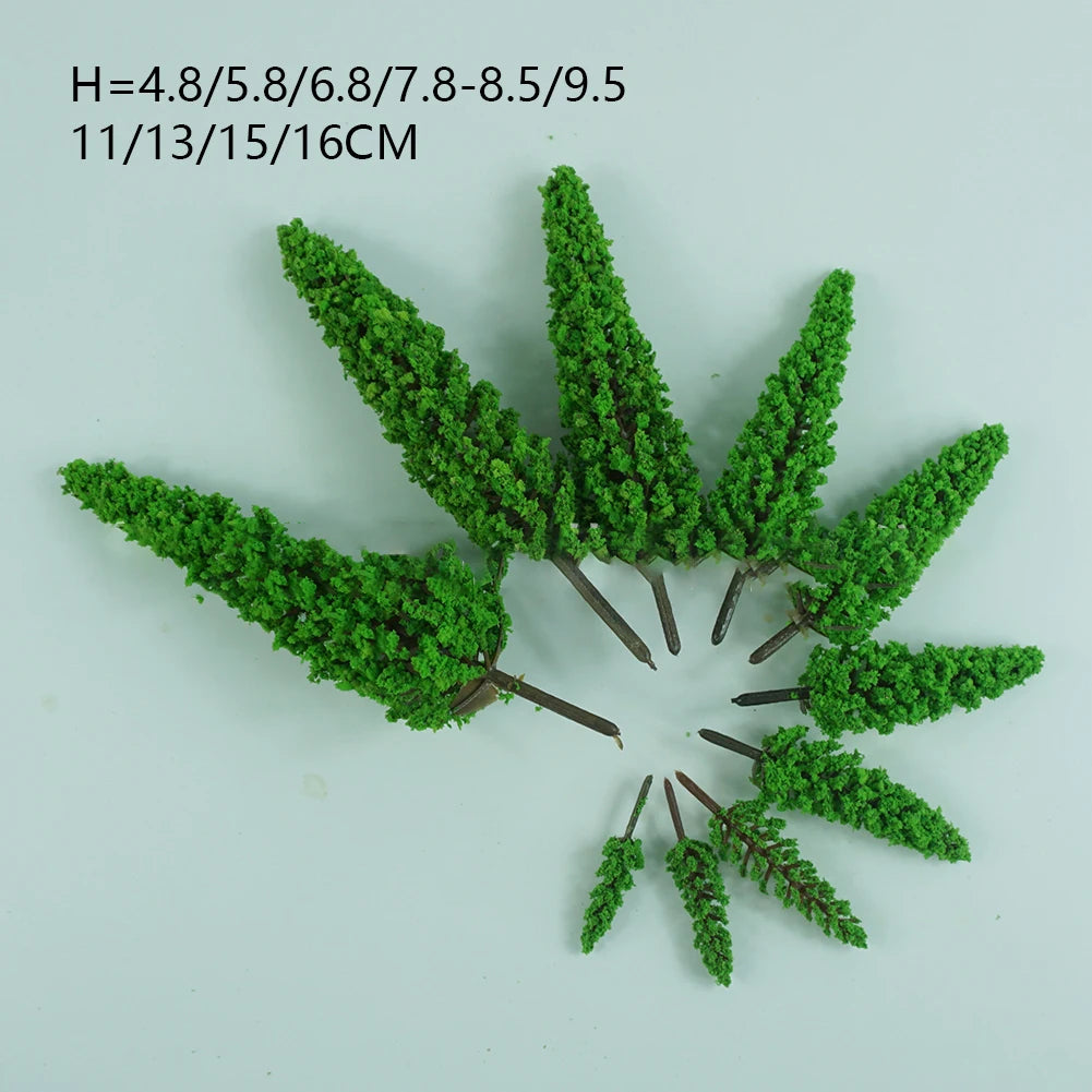 Train Artificial Miniature Tree Plastic Model Scenery Railroad Qme