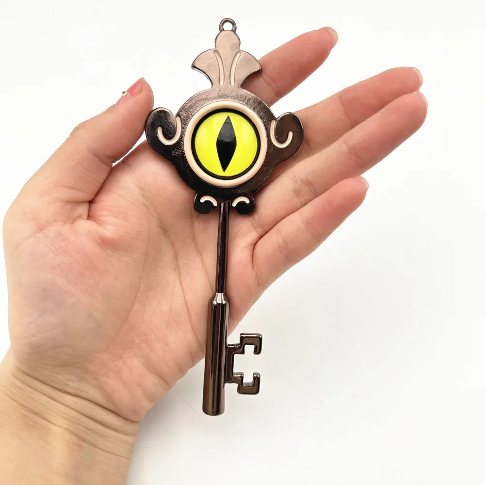 Magic Eye Pendant Cosplay Anime The Owl House Hunter Amity Metal Door Key Halloween Accessory Necklace Jewelry Prop Gift Qme