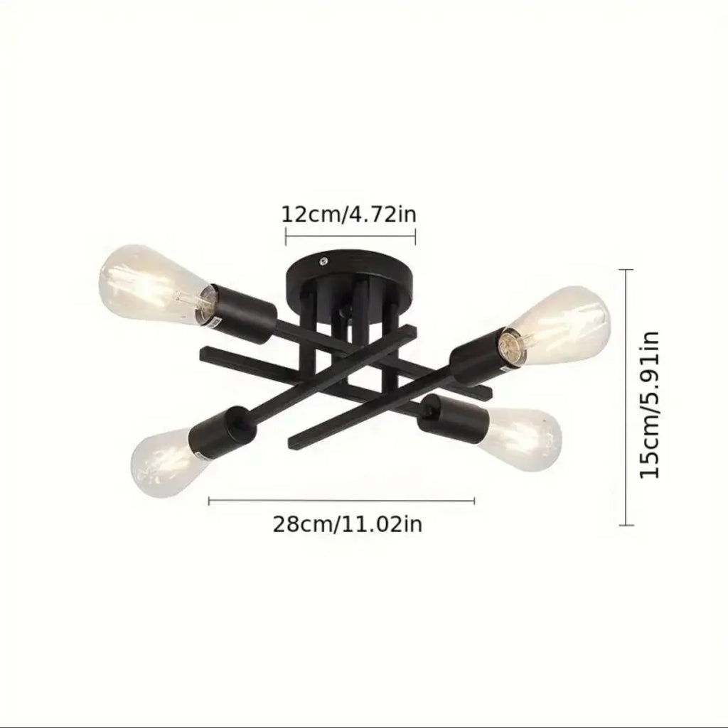 Modern LED Ceiling Lamp Aluminum Black/White Flower Light For Bedroom Living Room Study Hotel Home Lighting Luminaires Qme black