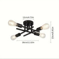 Modern LED Ceiling Lamp Aluminum Black/White Flower Light For Bedroom Living Room Study Hotel Home Lighting Luminaires Qme black