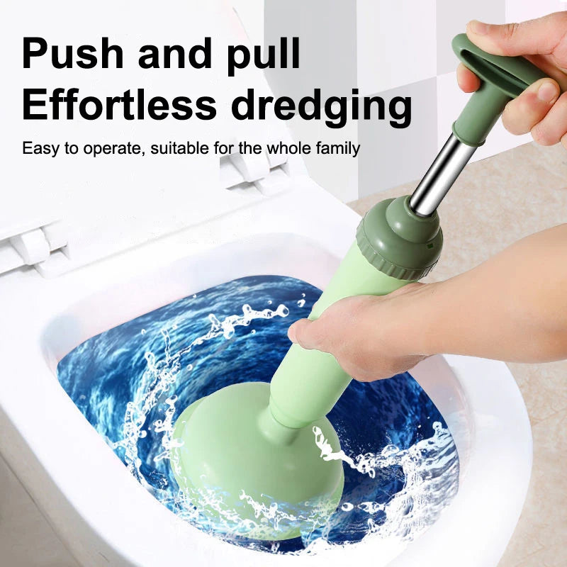 Toilet Plunger Powerful High-pressure Drain Suction Cups Unblocker Qme