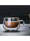 150- Heat Resistant Borosilicate Glass Mug Double Wall Coffee Cup Qme 150ml 201-300ml