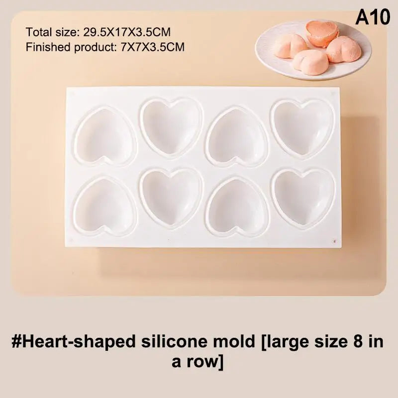 Circle Ball Shape Cake Candy Mold Heart Mousse Mould Chocolate Qme A10