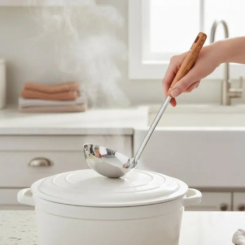 Durable Stainless Steel Wok Spatula Long Handle Kitchen Gadgets Qme