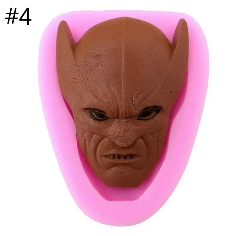 New 1pcs 3D Anime Silicone Molds Sugarcraft Fondant Chocolate Mold Face Silicone Cake Mold Cake Decorating Tools Qme 4