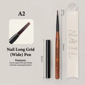 Nail Art Brush Checker Sandalwood Drawing Painting Long Line Tool Qme A2