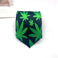 Men's Ties Geometric Designs Flower Leave Men Neckties Jacquard Qme green
