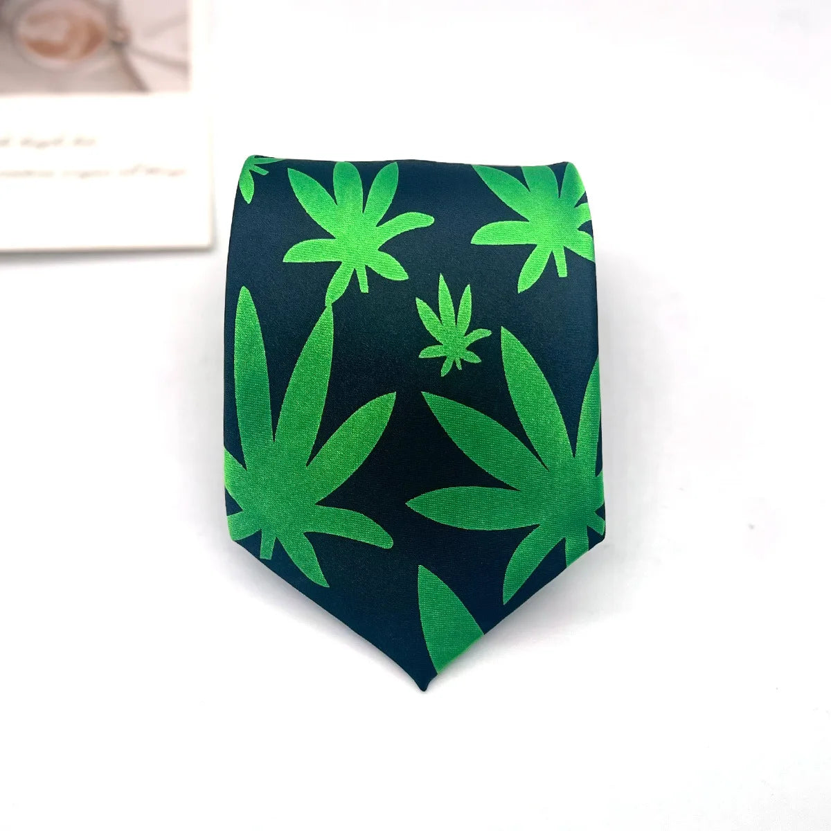 Men's Ties Geometric Designs Flower Leave Men Neckties Jacquard Qme green