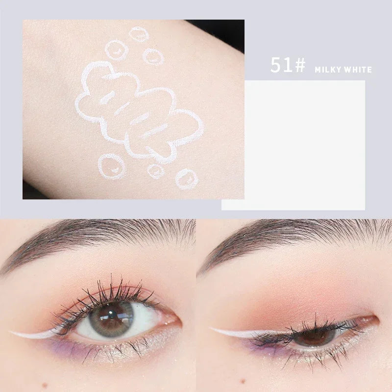 Waterproof Eyeliner Pencils Professional Fast Dry Smooth Eyes Brown Black Color Pigments Liquid Eye Liner Pen Make Up Tools Qme 51