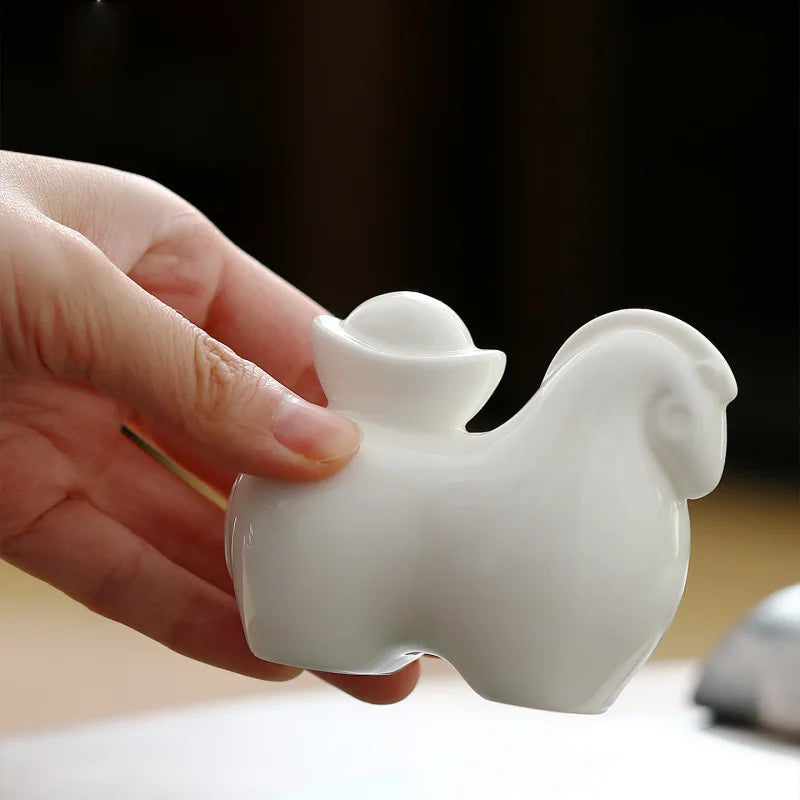 Suet Jade Porcelain Chinese Lucky Tangma Ceramics Money Soon Tea Pet Qme
