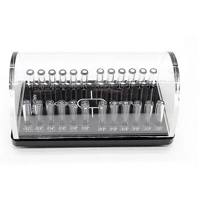 Dental Acrylic Organizer Holder Box Round Rectangular Arch Wires Case Qme