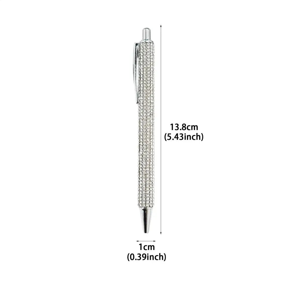 1pc Fancy Pen For Women Ballpoint Rhinestone Pens Bedazzled Wedding Bridal Writing Pen For Christmas Bridesmaid Notes Taking Qme Colorful silver