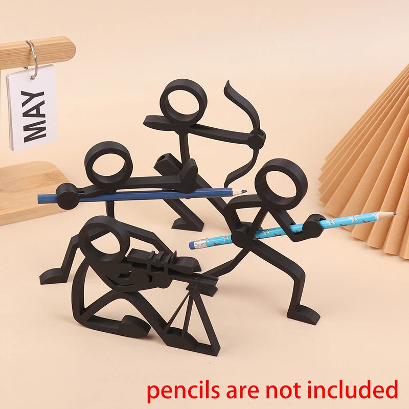 Pen Stands Containers Desktop Ornaments Stationery Sculptures Gifts Qme 4pcs