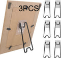 3pcs Stainless Steel Frame Bracket, Desktop Art Stand, With Self-adhesive, Suitable For Frame Art Stands Qme 3pcs