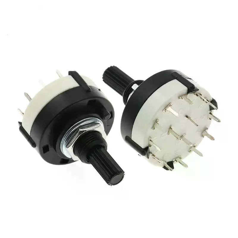 RS26 1/2/3/4 Pole Position 3/4/6/12 Selectable Band Rotary Channel Selector Switch Single Deck Rotary Switch Band Selector Qme