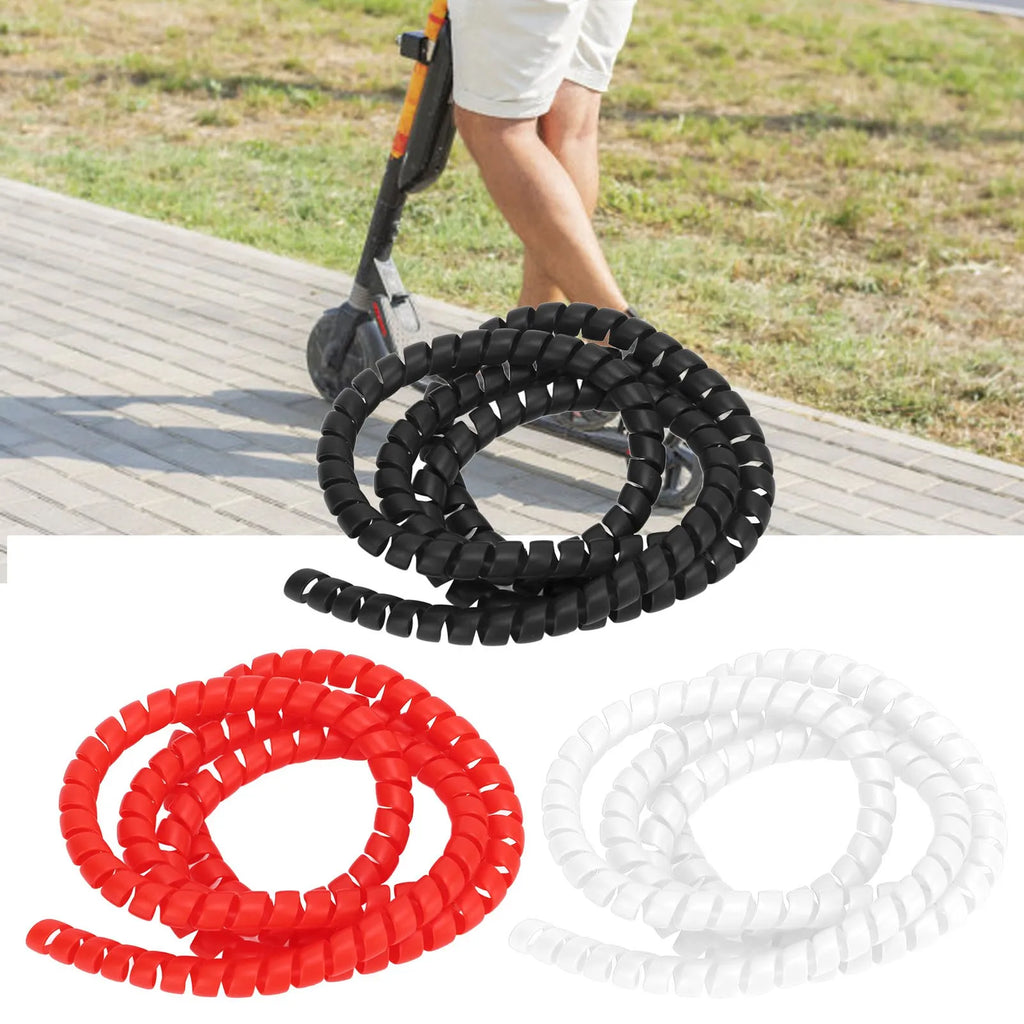 Scooter Spiral Cable Wire Wrap Plastic Spiral Brake Line Wrap for M365 Pro Electric Scoooter Spiral Brake Line Wrap Qme