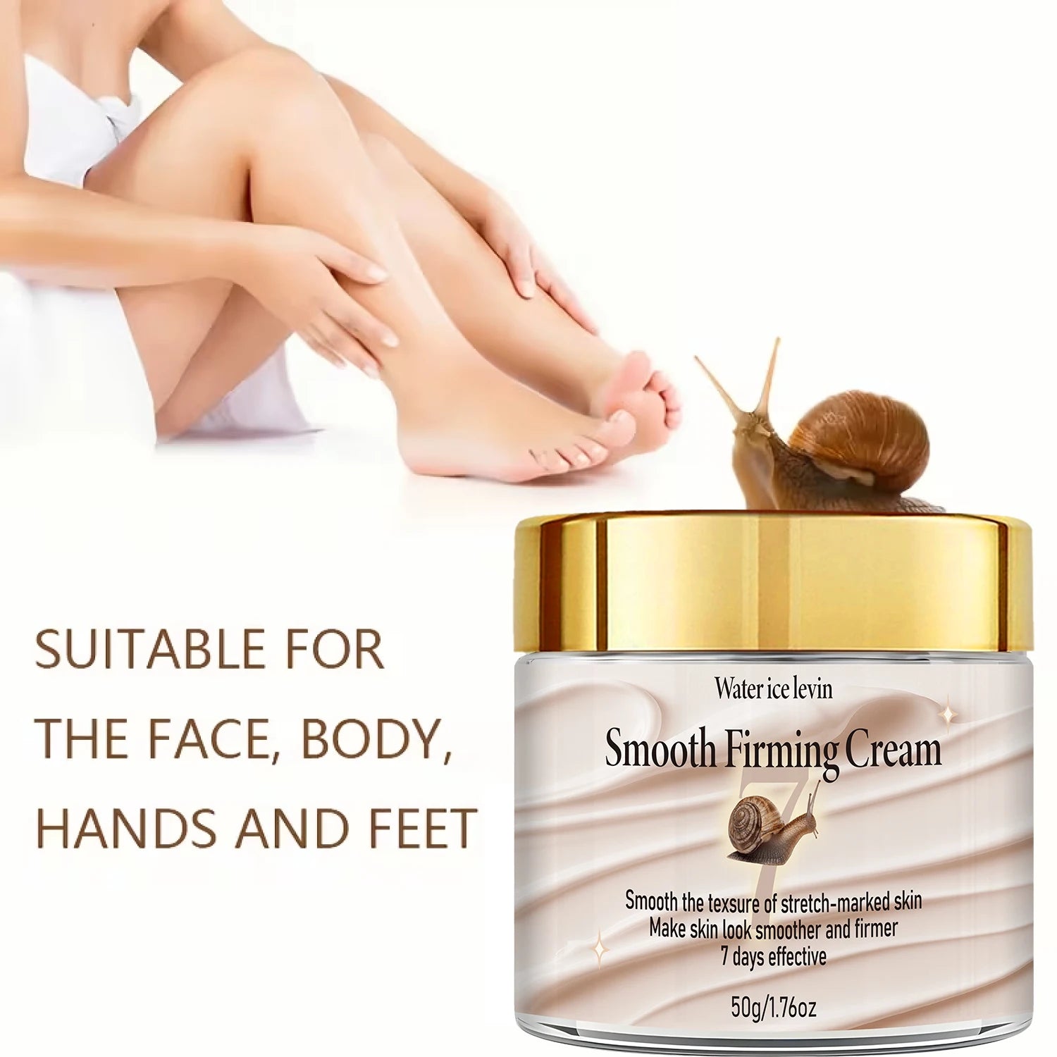 Snail Retinol Firming Cream - 7 Days Effective, Collagen & Shea Butter Infused, Smooth Stretch Marks & Firm Skin Qme