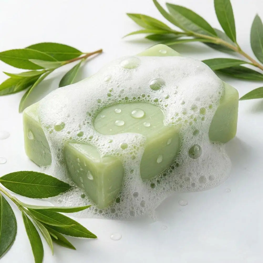 Gentle Exfoliating Bar Soap Natural Foot Body Soaps Green Tea Tree Qme