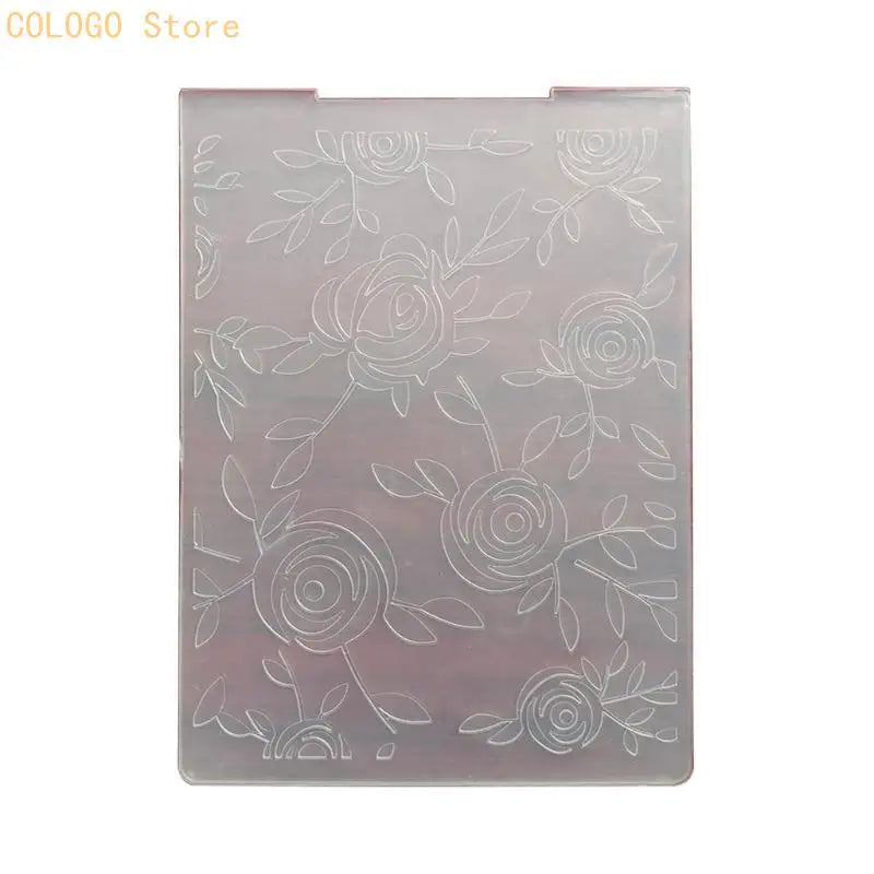 Plastic Embossing Folder Many Flowers Template DIY Scrapbooking Hand Qme
