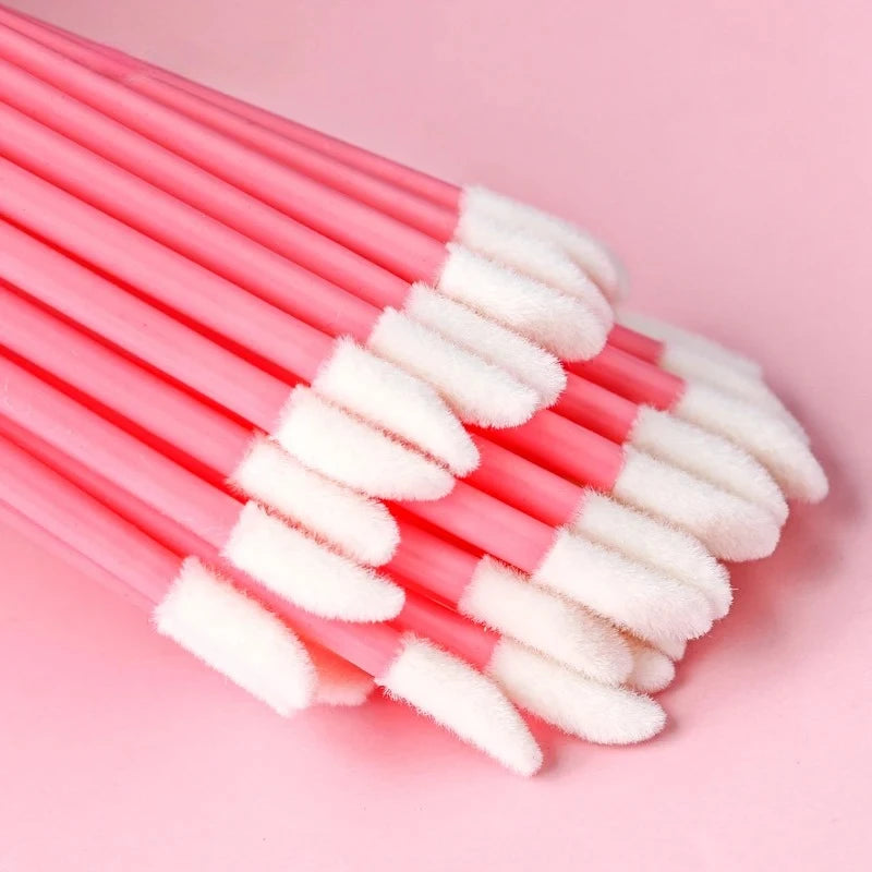 5/50/100Pcs Lip Brushes Disposable Cosmetic Lip Brush Lipstick Lip Glossy Wands Cleaner Applicator Eyeshadow Makeup Brush Tool Qme