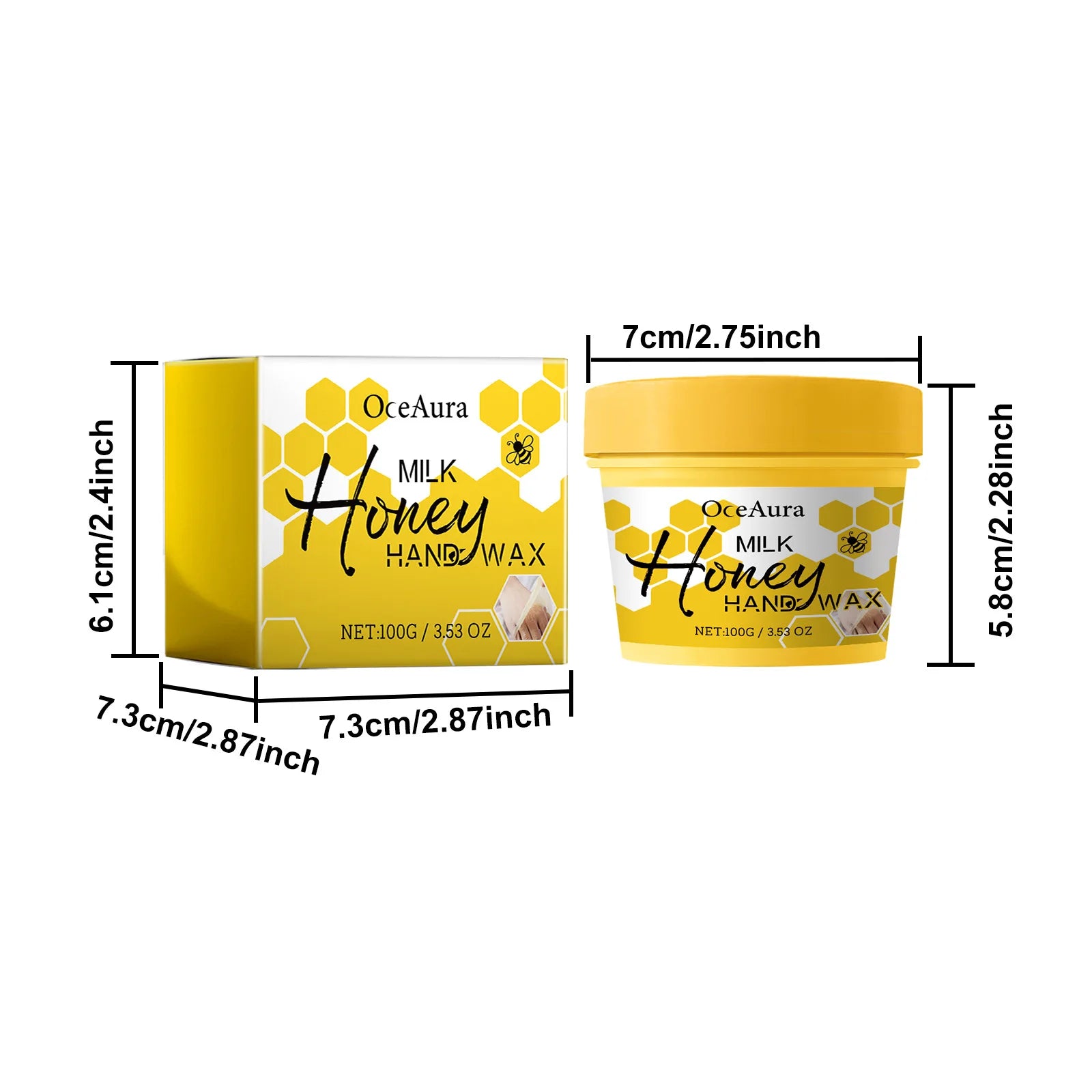 Milk Honey Hand Wax Moisturizing Nourishing Hand Mask Tender Skin Improve Drying Dull Cracked Skin Brightening Hand Care Qme 100g Boxed