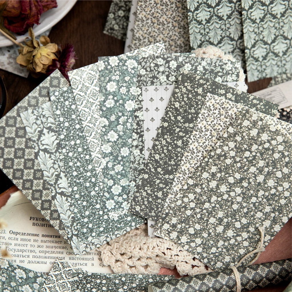 40 pcs Gauze Background Decor Scrapbook Vintage Materials Paper Combo Kit DIY Junk Journal Collage Photo Album Retro Stationery Qme