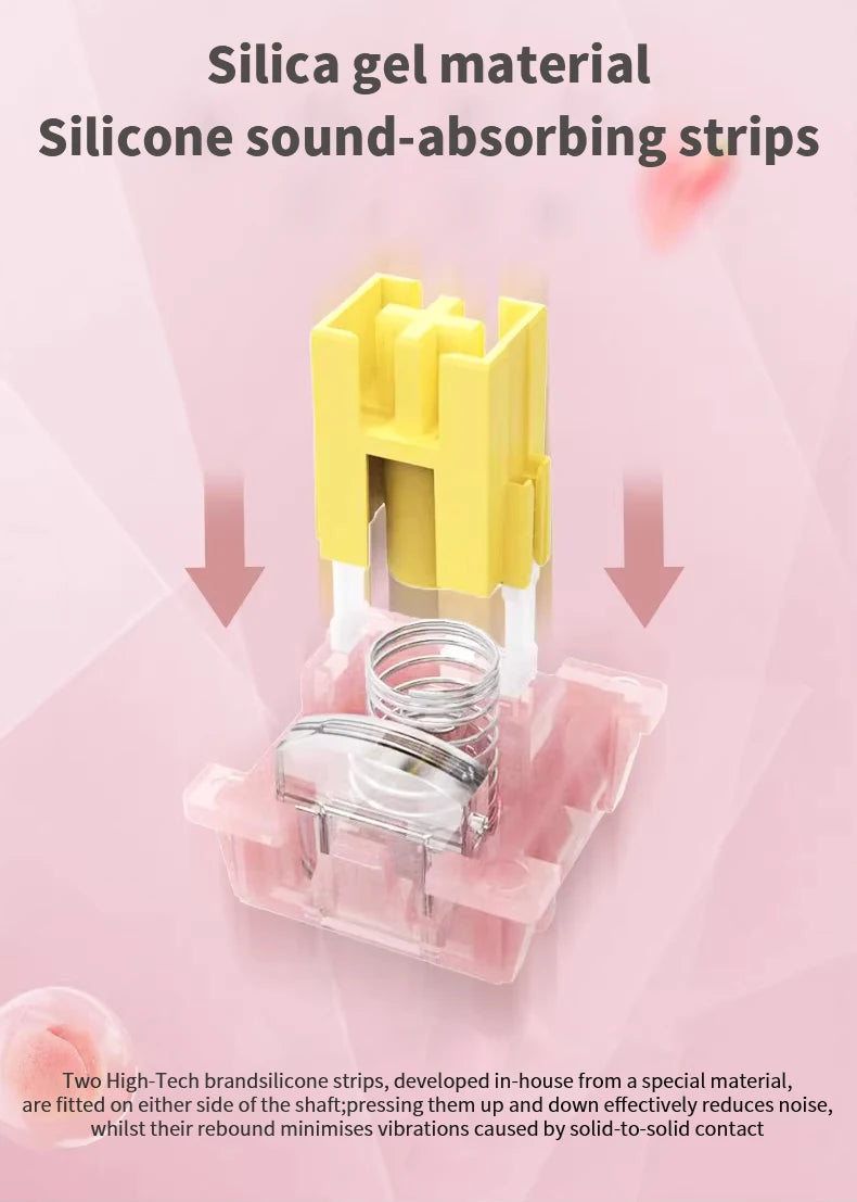 OUTEMU Peach Silent Magnetic Switch 40g Linear Factory Lubrd Silent Magnetic Keyboard Game Office Freely Setting Pre Travel Qme