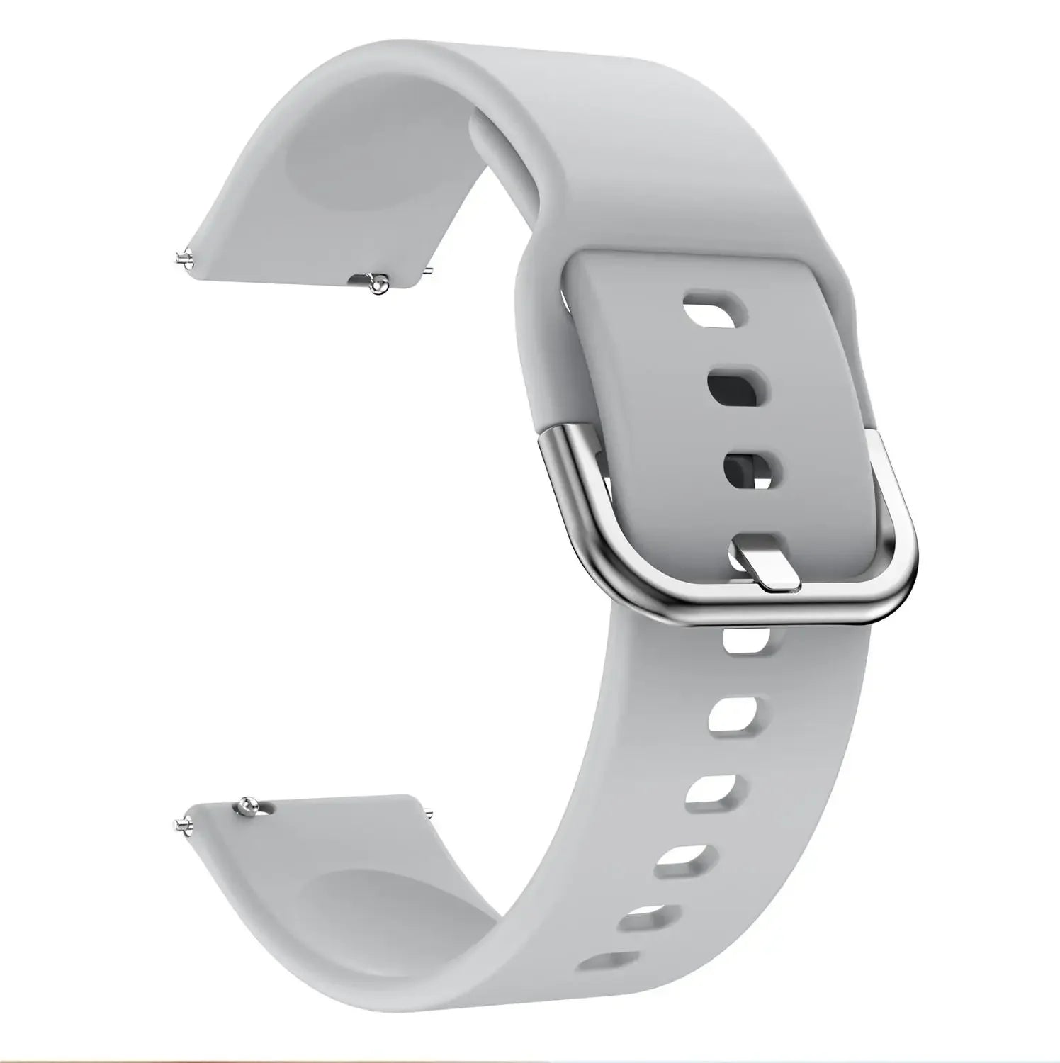 Watchband Silicone For Samsung Galaxy watch 3 45mm 41mm 42mm 46mm Strap Sport Smart Wristbands Bracelet 20mm 22mm Watchstrap Qme gray 22mm width strap