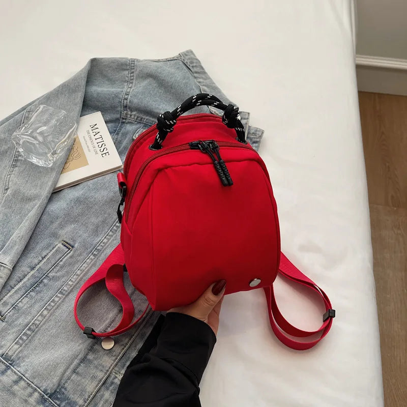 Mini Crossbody Block Shoulder Bag Shell Multi-compartment Contrast Qme Red Mini(Max Length<20cm)