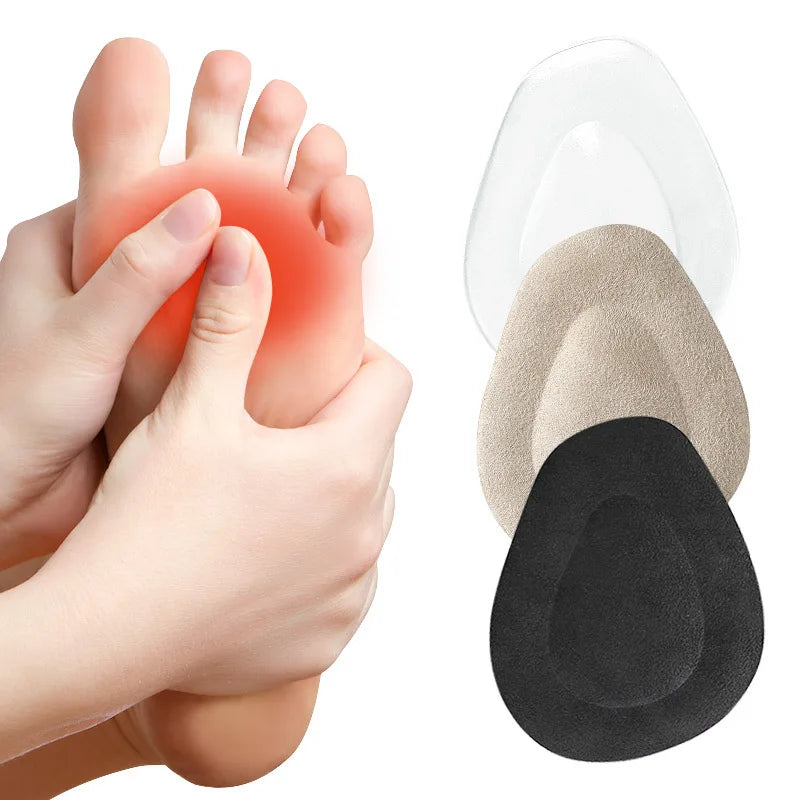 1pair Anti-slip Silicone Gel Inserts Plantar Fascitis Half Insoles Qme