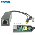 5pcs 48V To 12V PoE Splitter Anti-interference 15W POE Adapter Cable Power Supply Module DC5.5*2.1mm Connector for IP Camera Qme White 15W 5pcs