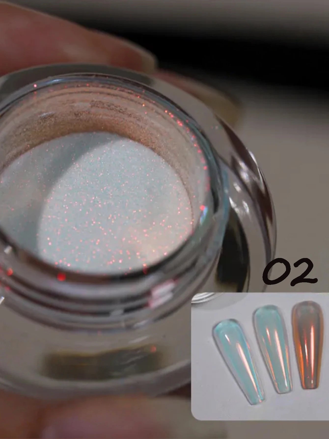 Moonlight Aurora Nail Powder Mirror Effect Fairy Dust Polarized Art Qme 02