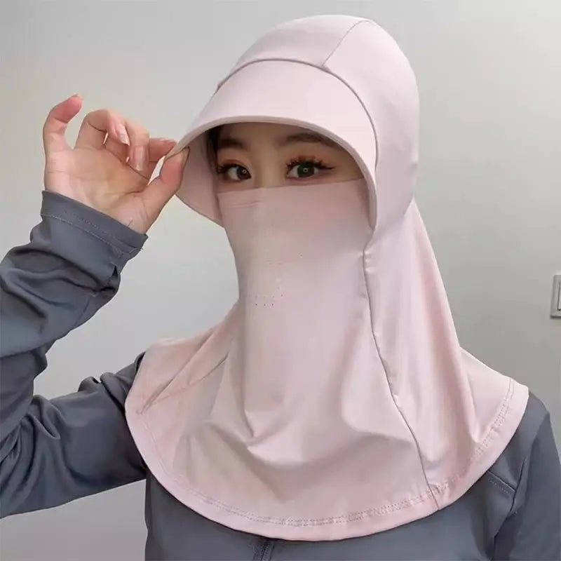 Summer Full-face Sun Hat Women Protection UV Outdoor Cycling Neck Qme E one size