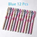 12/24Pcs Blue Erasable Gel Pens, Medium Tip 0.38mm, Smooth Writing, Suitable for Office and Everyday Use Stationery Qme blue-12 Pcs